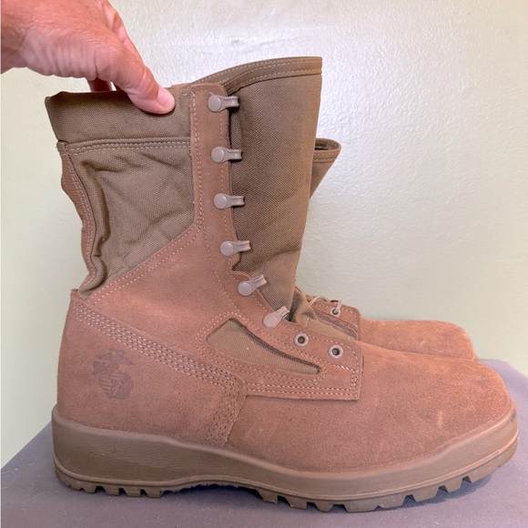 Belleville USMC Hot Weather Steel Toe Boots 550ST Brown Leather Size 11 W - Picture 9 of 9